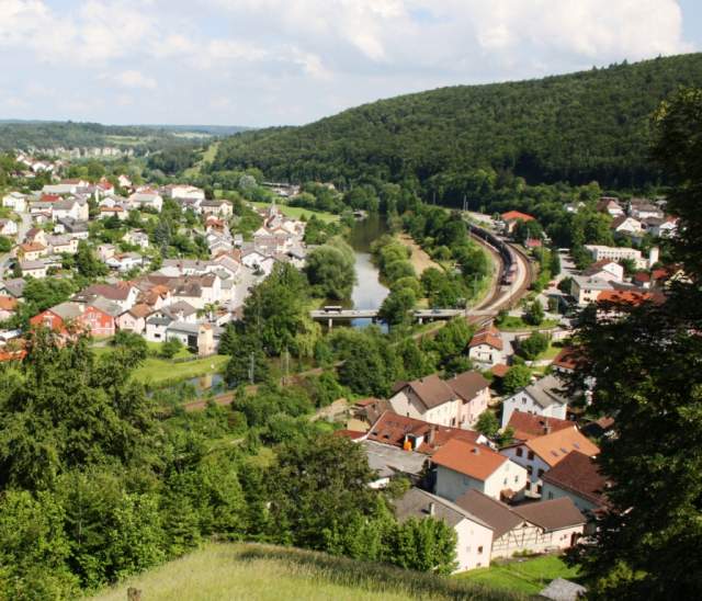 Blick auf Solnhofen vom Solafelsen